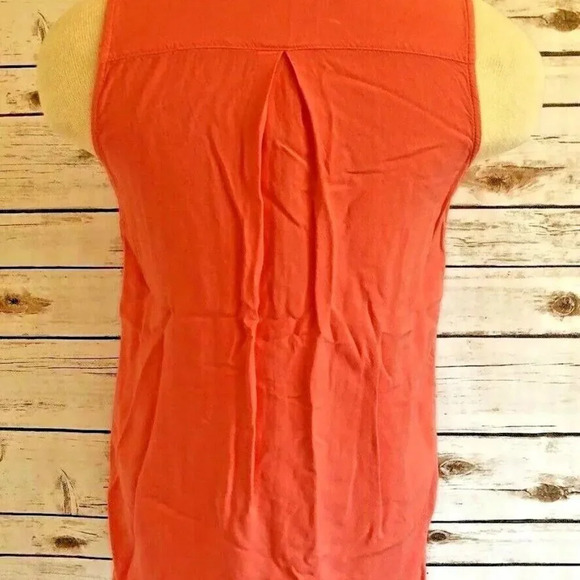 DIVIDED H&M Women Sleeveless Button Down Collar Coral Shirt Top Size 2 - Picture 3 of 12